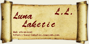 Luna Laketić vizit kartica